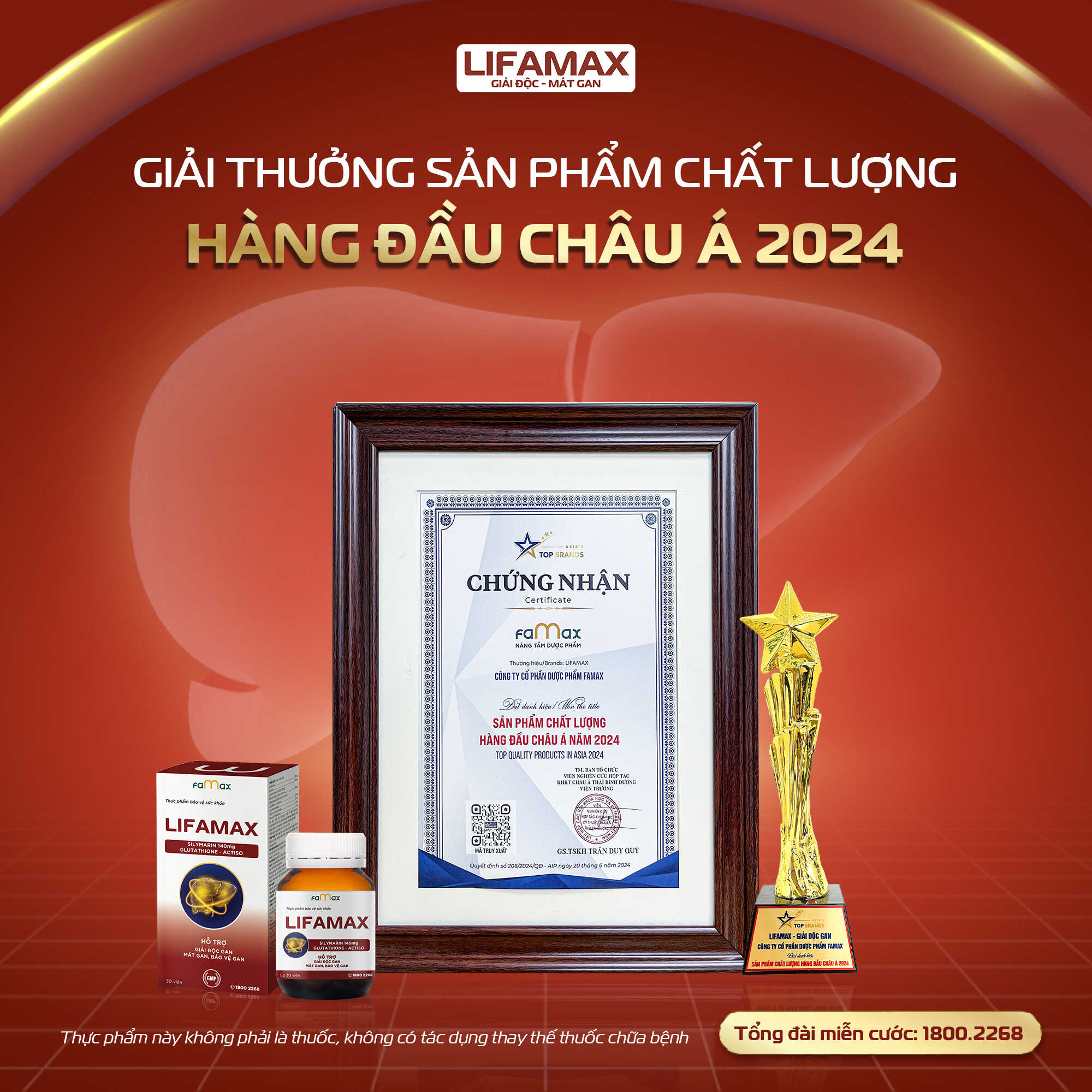 Lifamax Vinh Du Nhan Giai Thuong San Pham Chat Luong Hang Dau Chau A